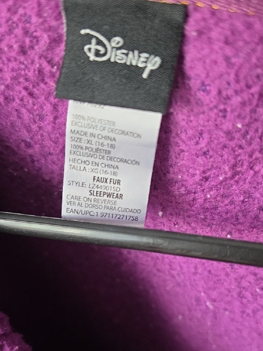 Disney Purple Whinnie The Pooh Sherpa Pullover - Picture 3 of 4